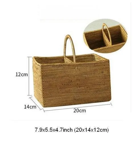 Indonesia Woven Storage Basket, Natural Fiber Baskets, Small Storage Basket for Kitchen, Rattan Storage Basket for Dining Room