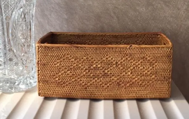 Indonesia Woven Storage Basket, Natural Fiber Baskets, Small Storage Basket for Kitchen, Rattan Storage Basket for Dining Room