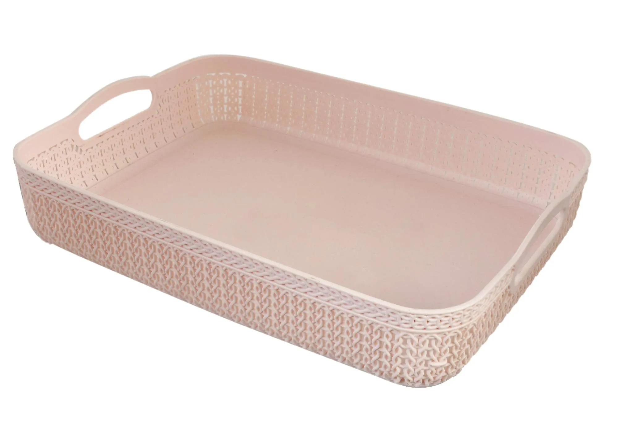 Kuber Industries Q-4 Unbreakable Plastic Multipurpose Large Size Net Storage Basket for Office, Kitchen,Bathroom with Handle (Assorted)