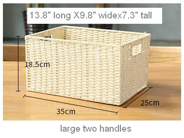 Large Woven Straw Storage Basket, Storage Basket for Bedroom, Rectangle Storage Basket, Picnic Storage Basket, Storage Basket for Toys