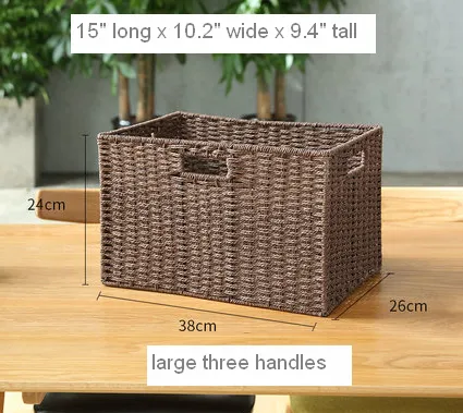 Large Woven Straw Storage Basket, Storage Basket for Bedroom, Rectangle Storage Basket, Picnic Storage Basket, Storage Basket for Toys