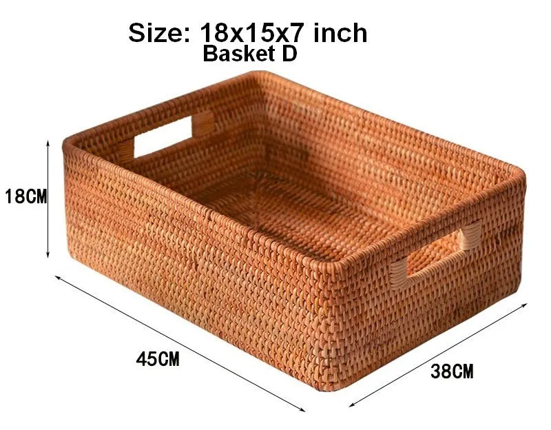 Laundry Storage Baskets, Rattan Storage Baskets for Kitchen, Storage Basket for Shelves, Kitchen Storage Basket, Storage Baskets for Bathroom