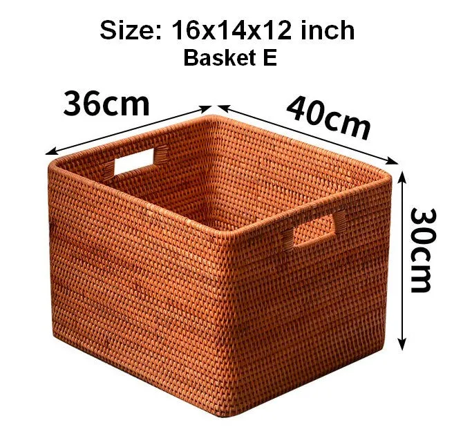 Laundry Storage Baskets, Rattan Storage Baskets for Kitchen, Storage Basket for Shelves, Kitchen Storage Basket, Storage Baskets for Bathroom