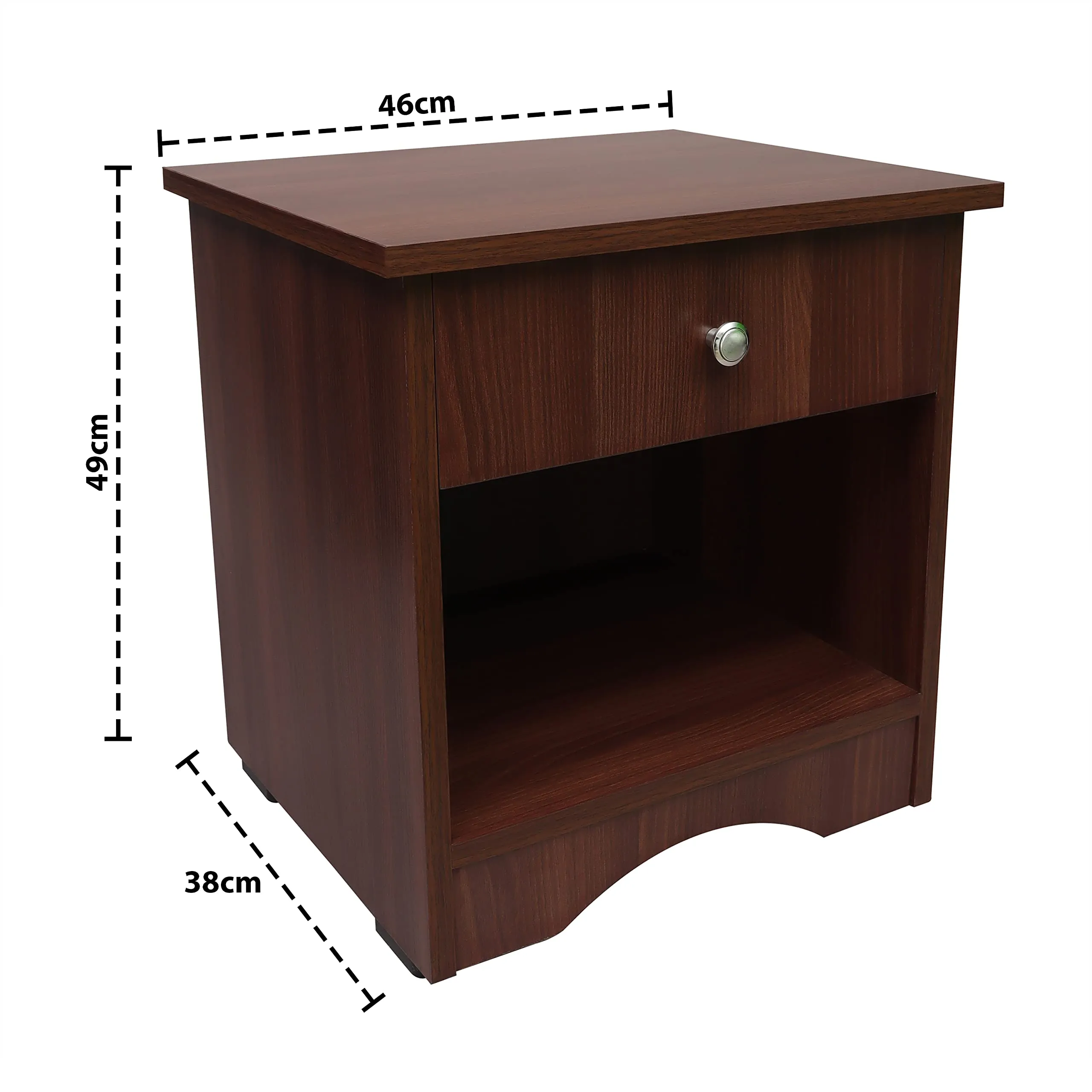 Livzing Pre-Assembled Side Table MDF Wooden Bedside End Table with Drawer for Home Storage Organization Sofa Side Coffee Stand for Living Room Bedroom-Engineered Wood