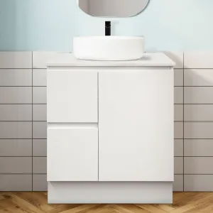 LUCA 750mm Bathroom Vanity (Left Hand)   Bliss Stone Top