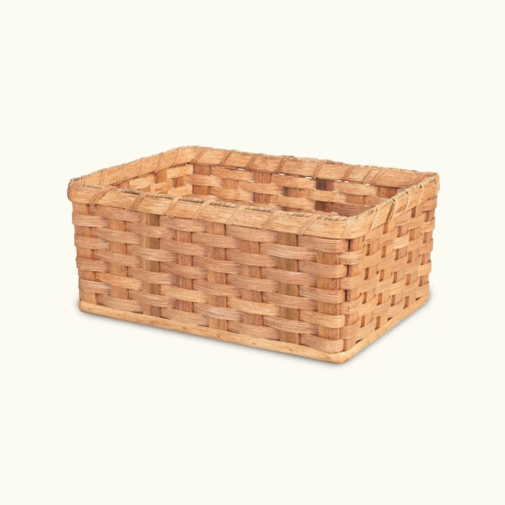 Medium Organizer Basket | Amish Woven Wicker Decorative Storage