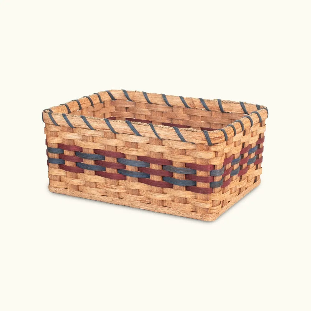 Medium Organizer Basket | Amish Woven Wicker Decorative Storage