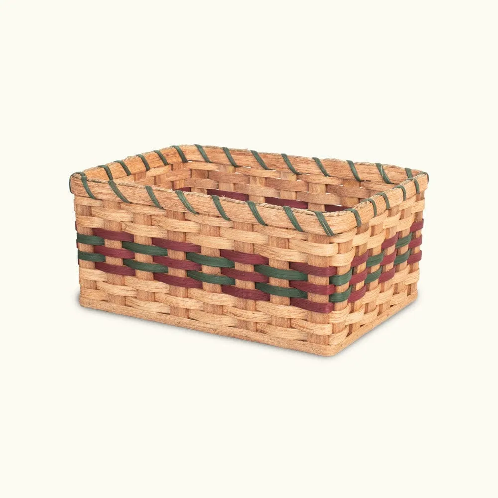 Medium Organizer Basket | Amish Woven Wicker Decorative Storage