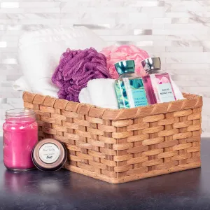 Medium Organizer Basket | Amish Woven Wicker Decorative Storage