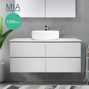 Mia 1200mm Wall Hung Single Vanity   Bliss Stone Top