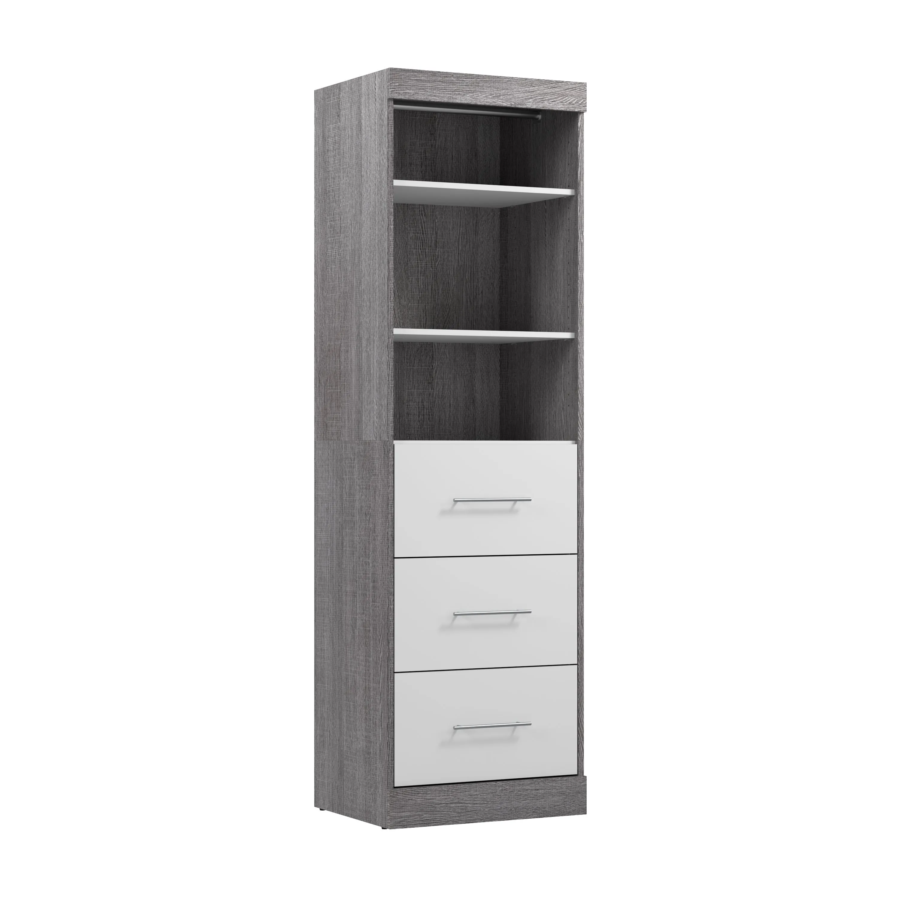 Nebula 25W Closet Organizer with Drawers - Available in 3 Colours