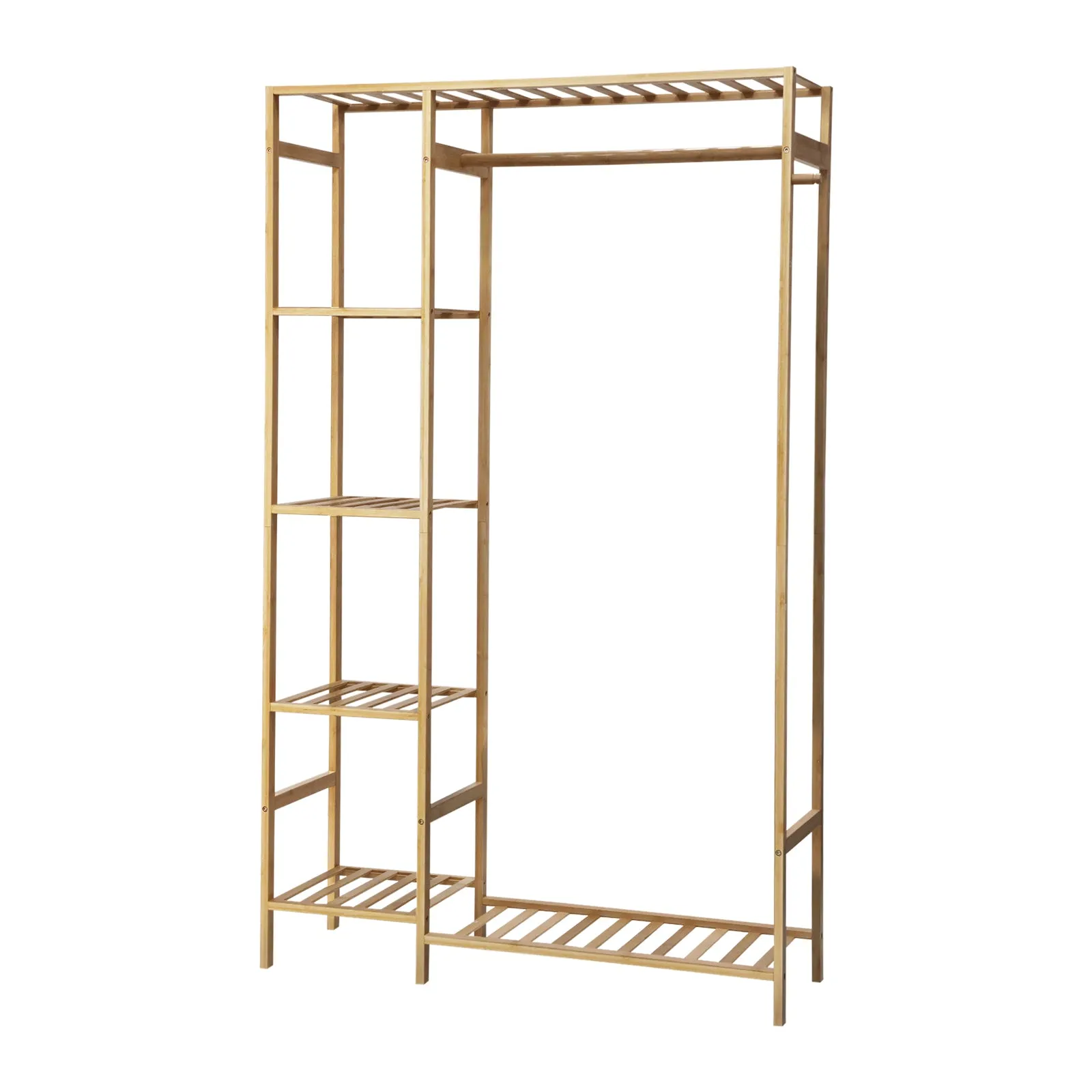 Oikiture Open Wardrobe Portable Rack Hanging Clothes Organizer Storage Shelves