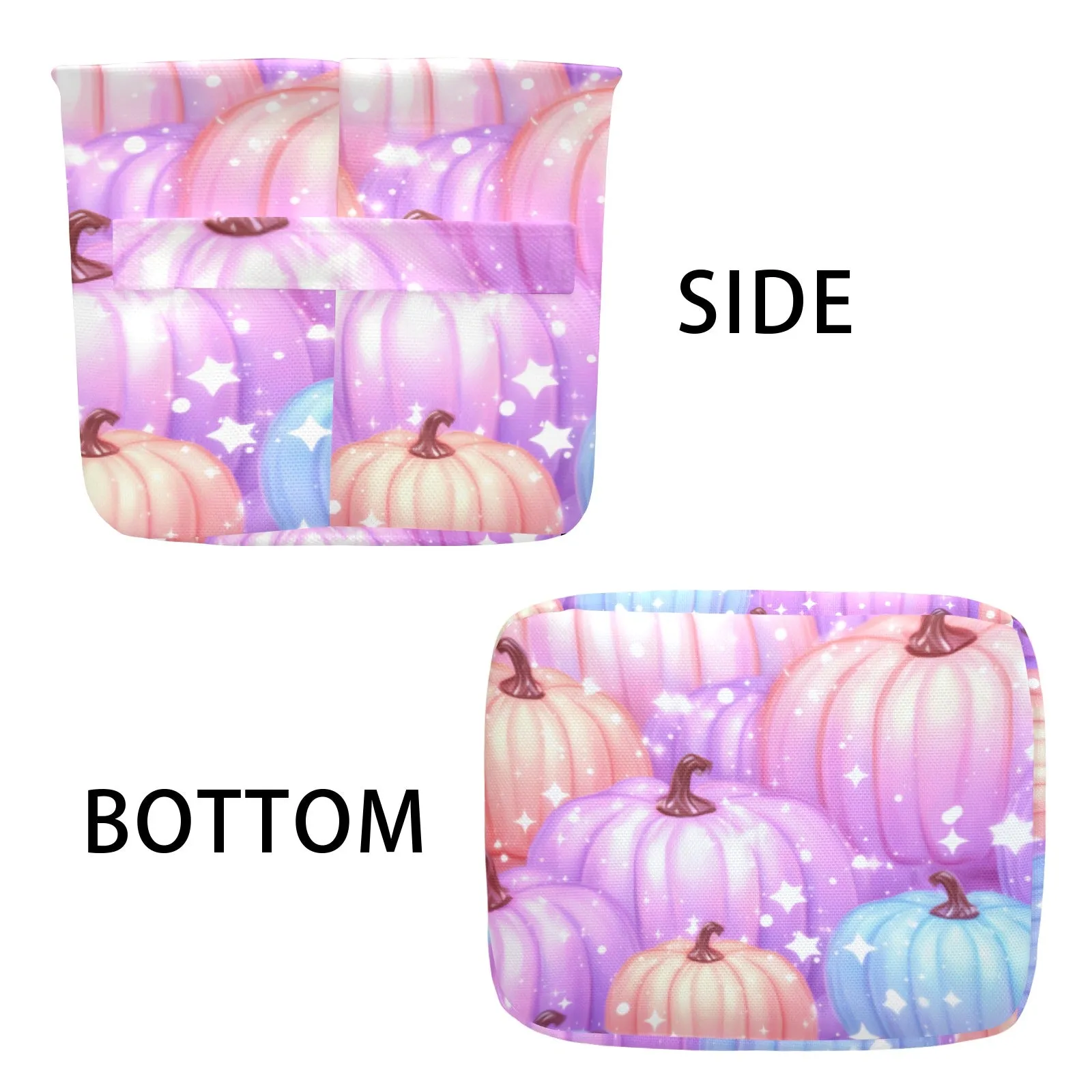 Pastel Pumpkin Fabric Storage Basket