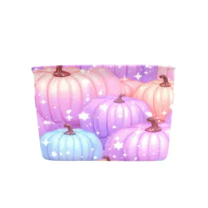 Pastel Pumpkin Fabric Storage Basket