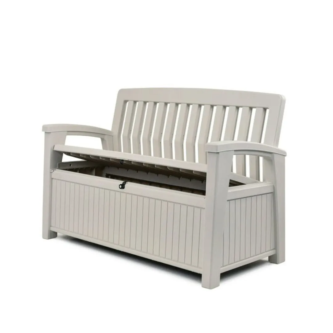 Patio Outdoor Storage Bench White