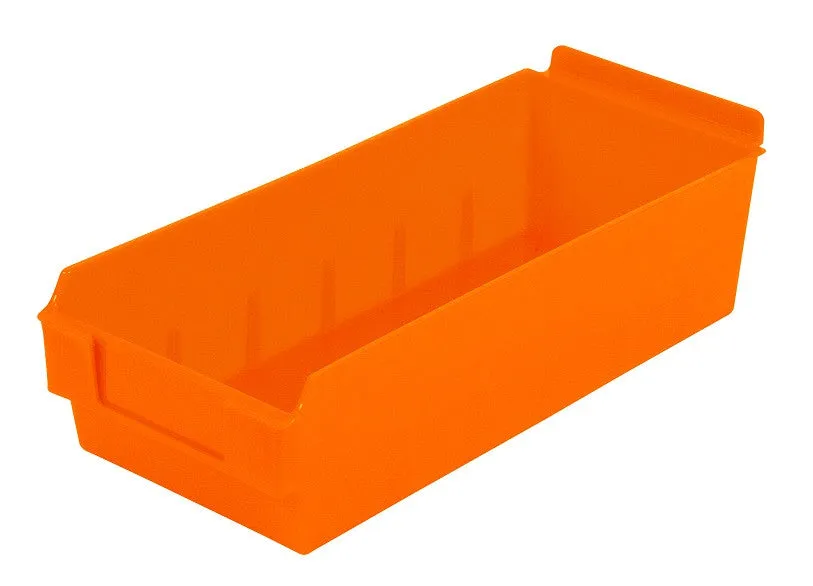 Plastic Slatwall Bins, Shelfbox 300, 12.75x5.5x3.37