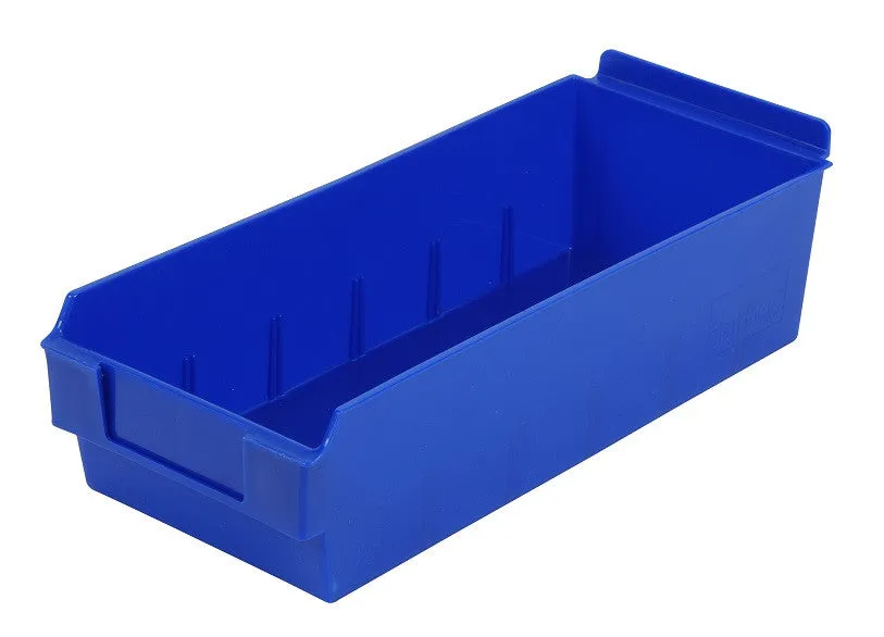 Plastic Slatwall Bins, Shelfbox 300, 12.75x5.5x3.37