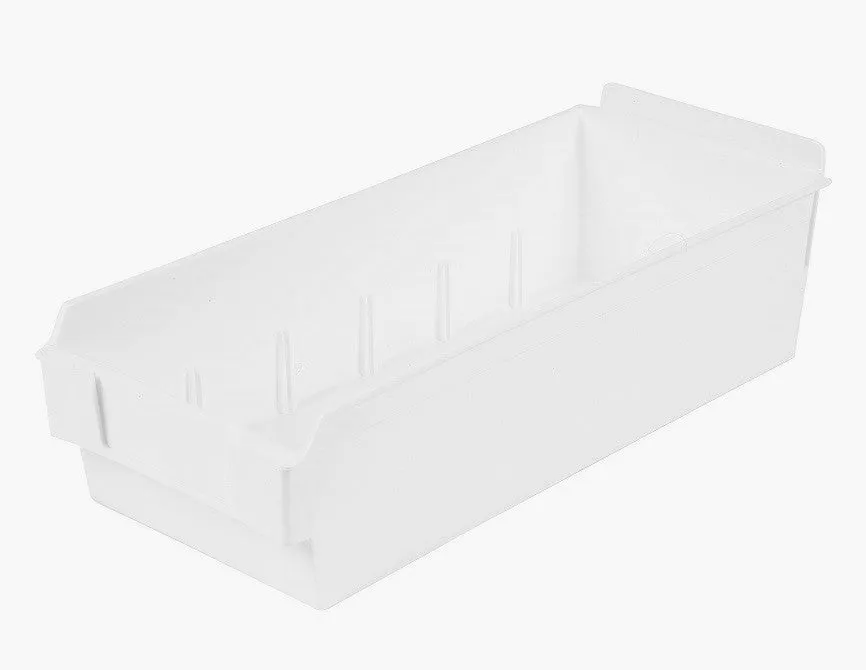 Plastic Slatwall Bins, Shelfbox 300, 12.75x5.5x3.37