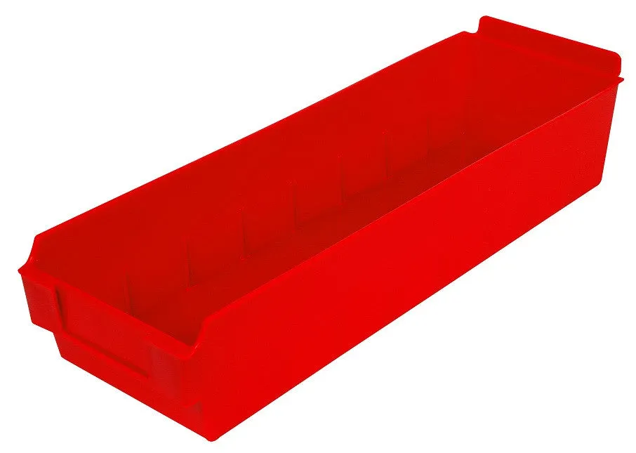 Plastic Slatwall Bins, Shelfbox 400, 16.62x5.5x3.37