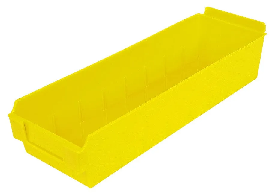 Plastic Slatwall Bins, Shelfbox 400, 16.62x5.5x3.37