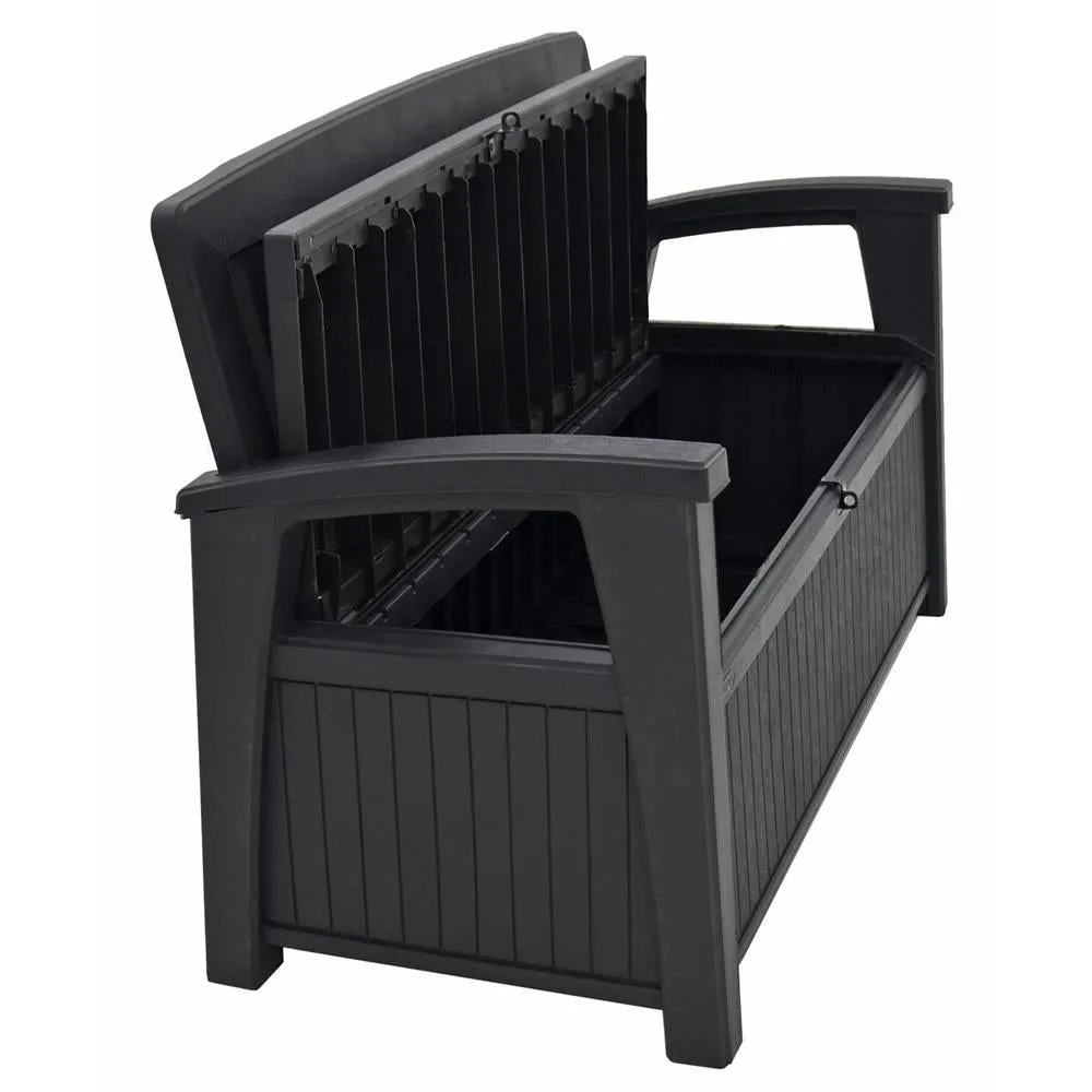 PRE ORDER: DEC. - Keter Patio 227L Storage Bench- Graphite