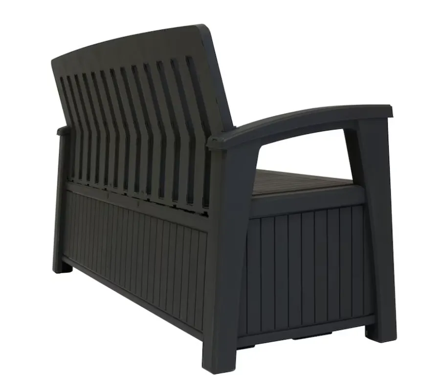 PRE ORDER: DEC. - Keter Patio 227L Storage Bench- Graphite