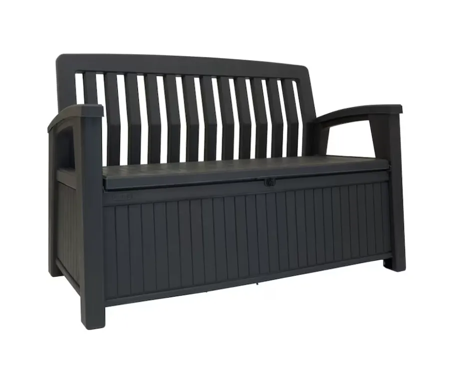 PRE ORDER: DEC. - Keter Patio 227L Storage Bench- Graphite