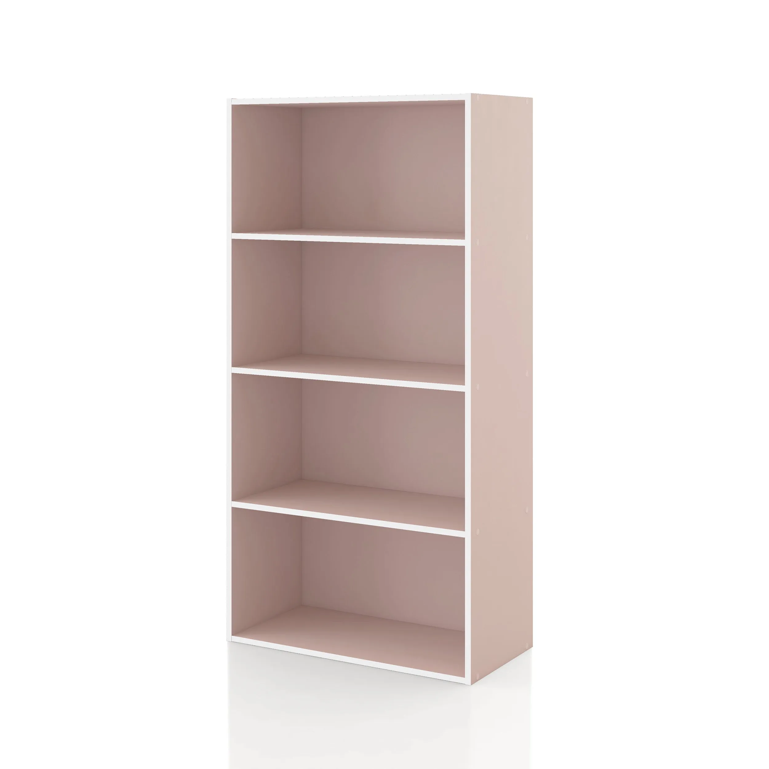 Quincy 46.85 in. Tall Stackable Engineered Wood 4-Shelf Modern Modular Bookcase