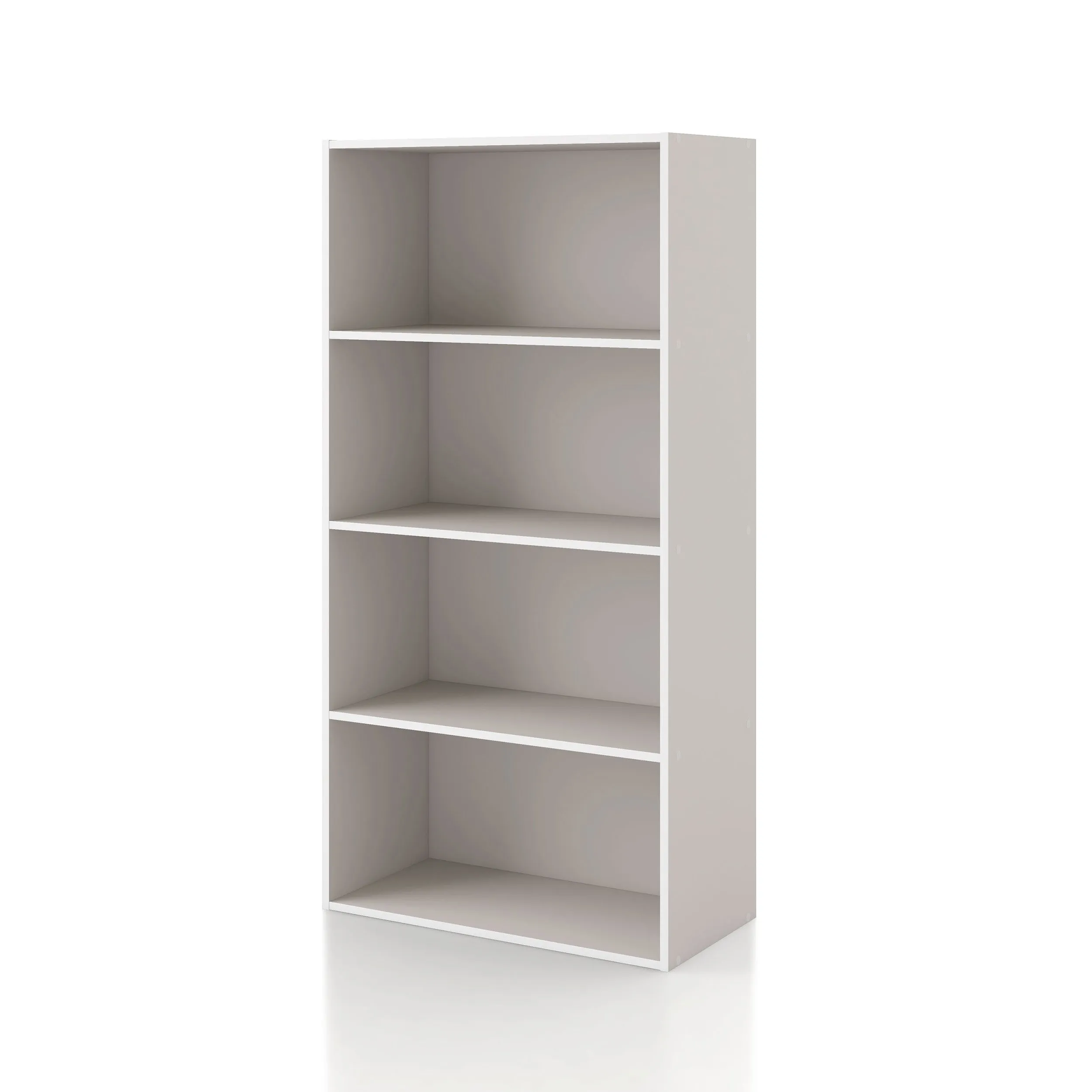 Quincy 46.85 in. Tall Stackable Engineered Wood 4-Shelf Modern Modular Bookcase