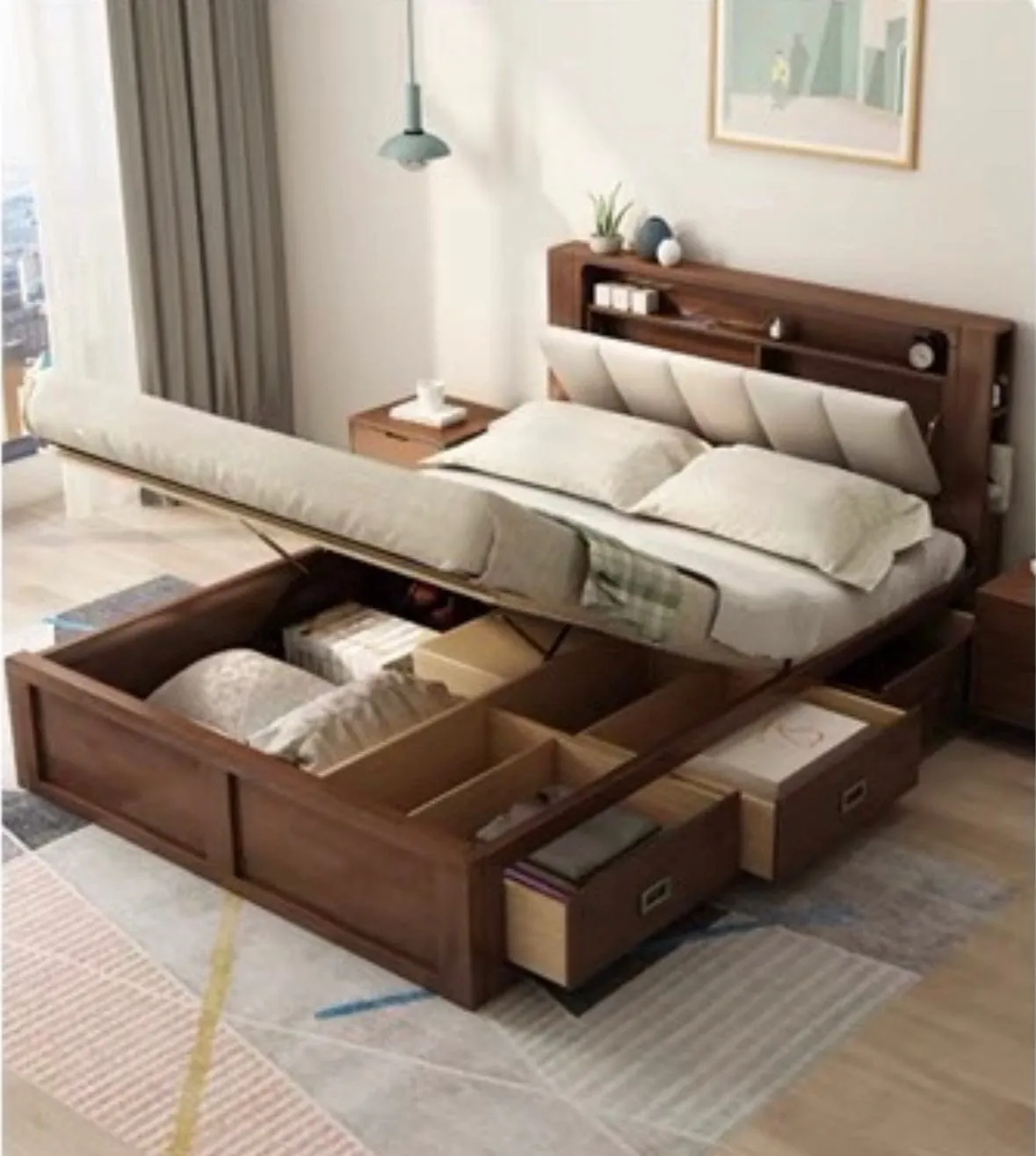 Renco Storage Wooden Bed Frame