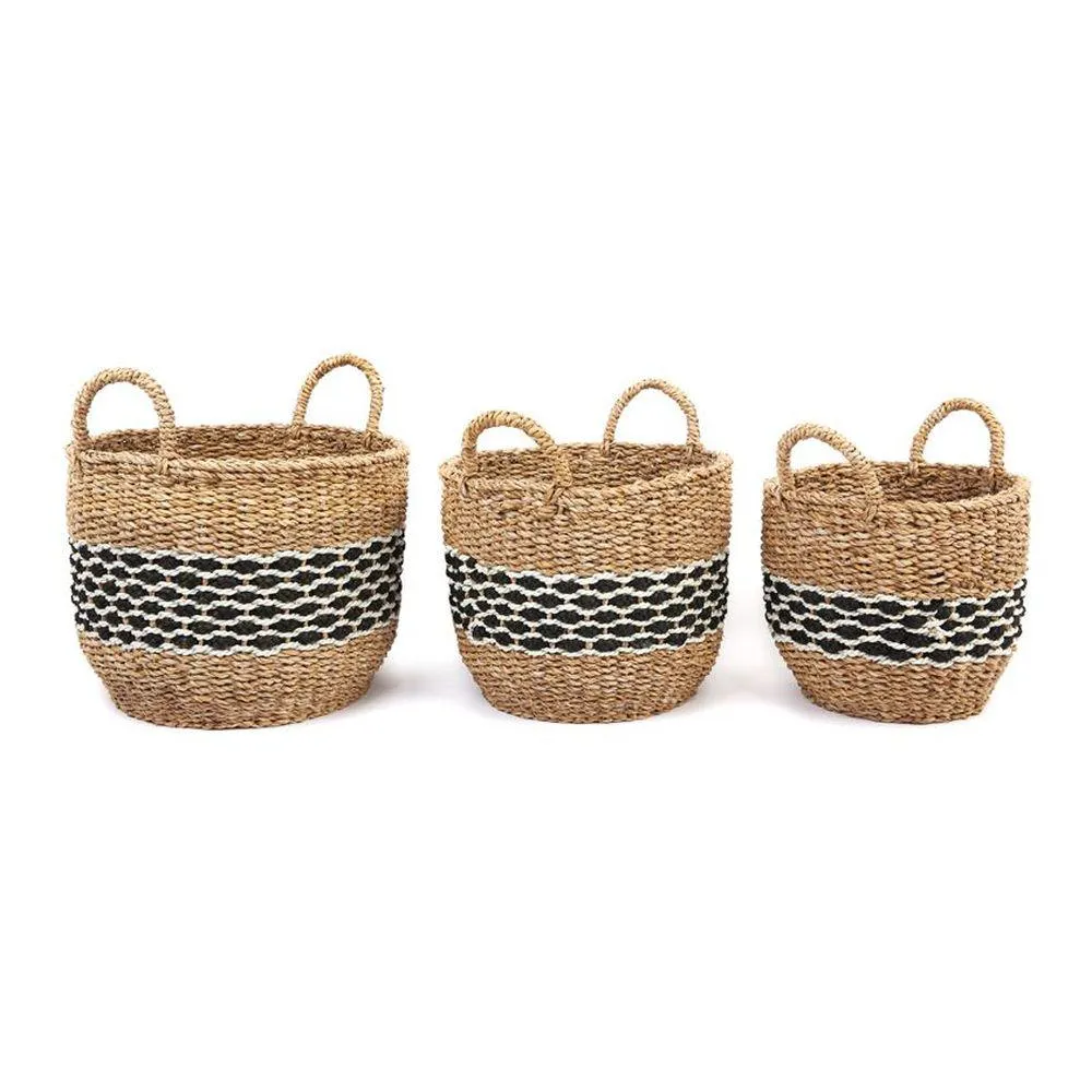 Sadar Large Round Seagrass Storage Basket