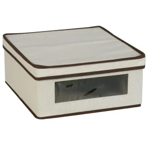 Small Canvas Vision Clothing Box - Cream