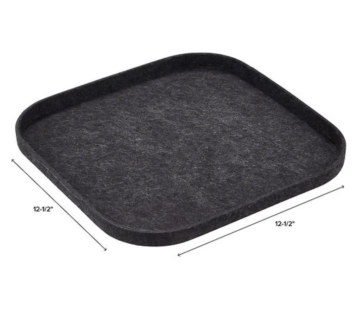 SortJoy Sculpted Square Bin Lid | Tray – 12.5 x 12.5" – Carbon