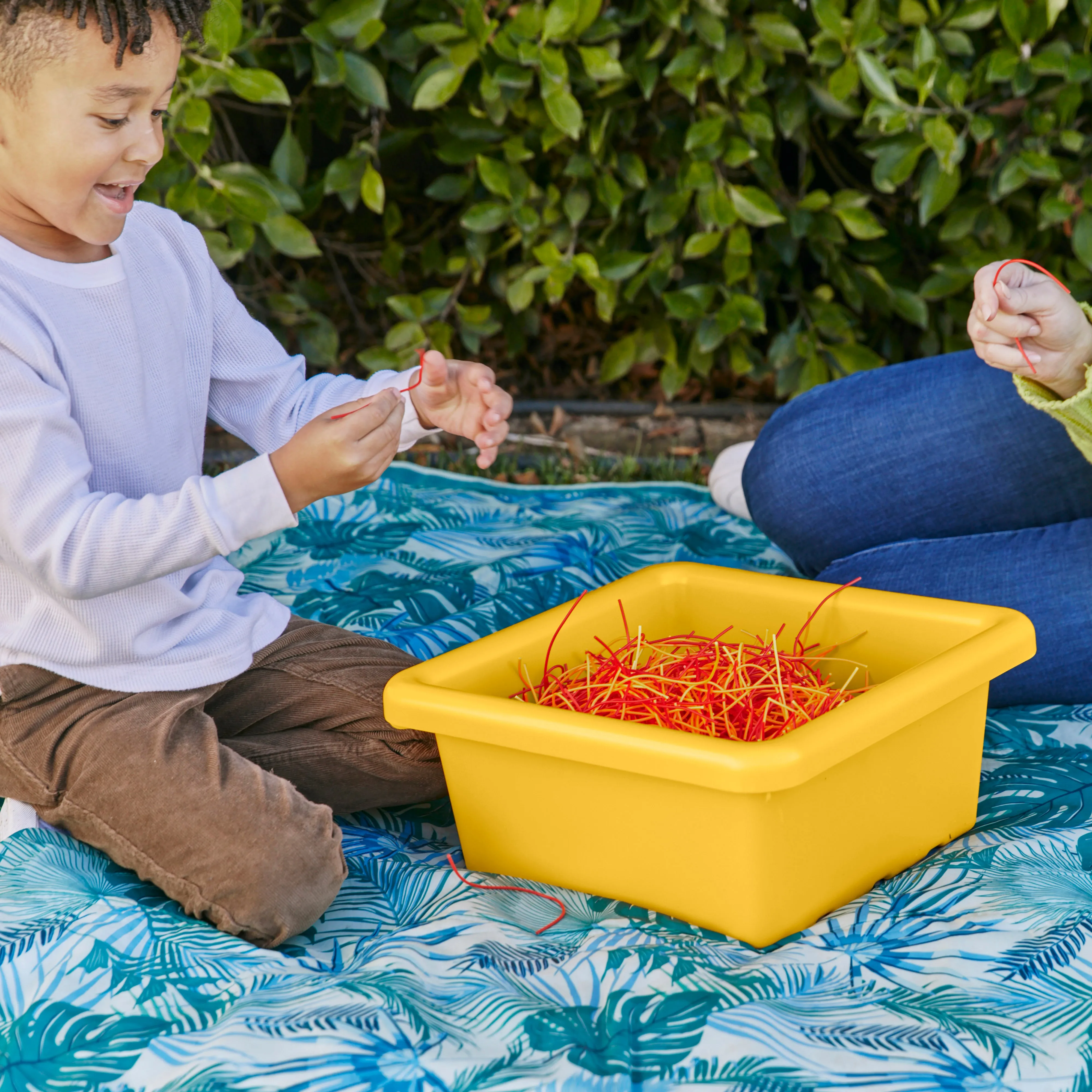 Square Bin with Lid, Storage Containers, 4-Pack