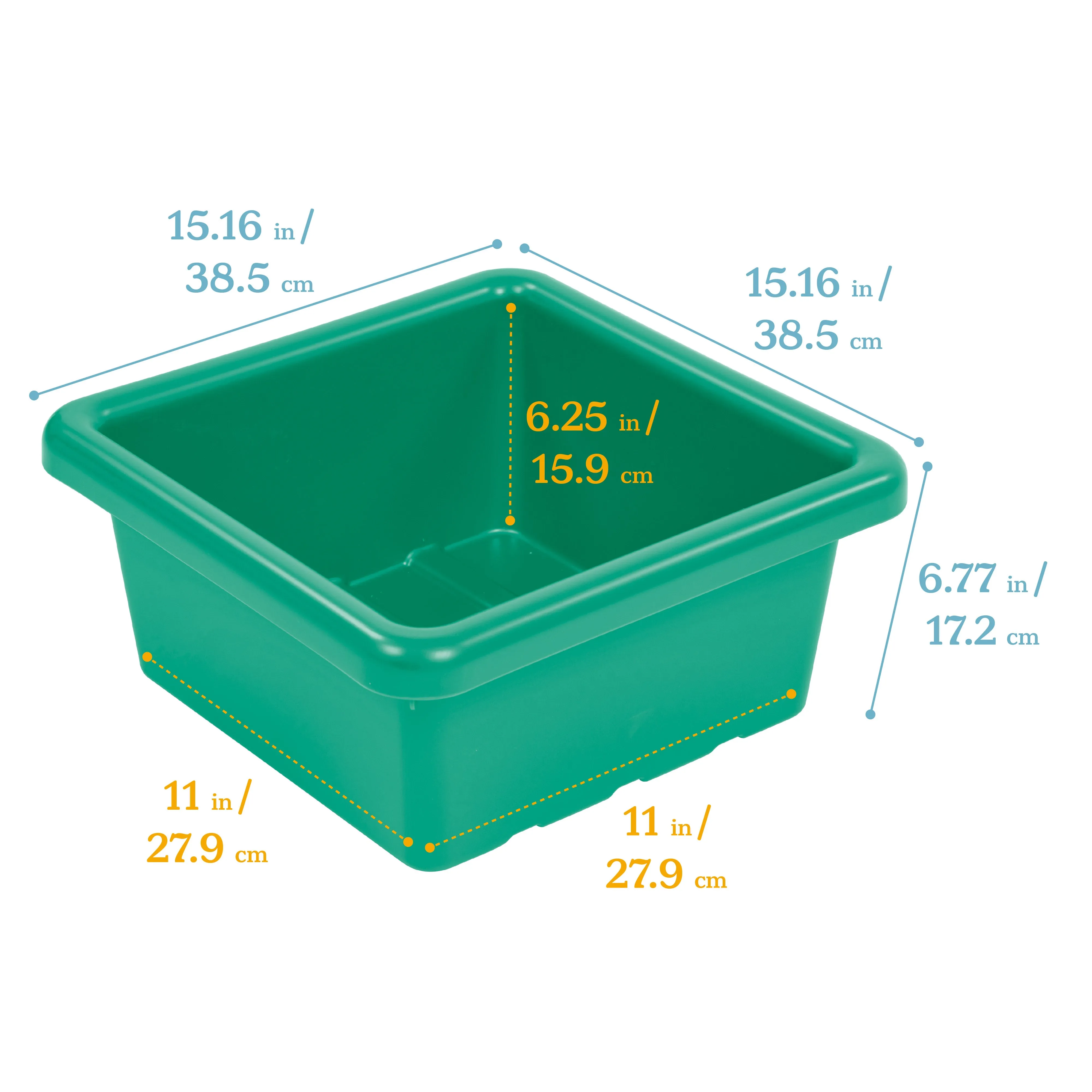 Square Bin with Lid, Storage Containers, 4-Pack