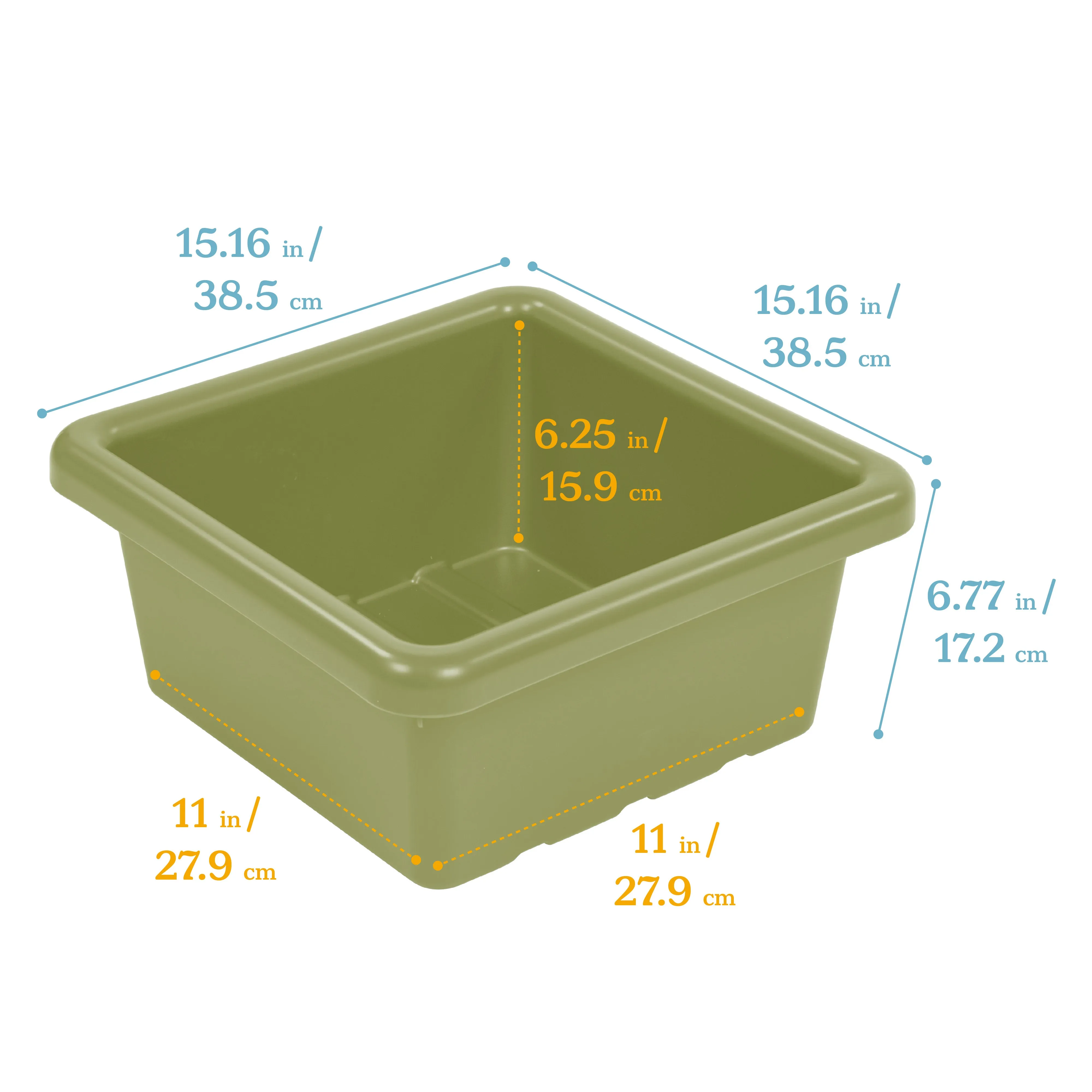 Square Bin with Lid, Storage Containers, 4-Pack