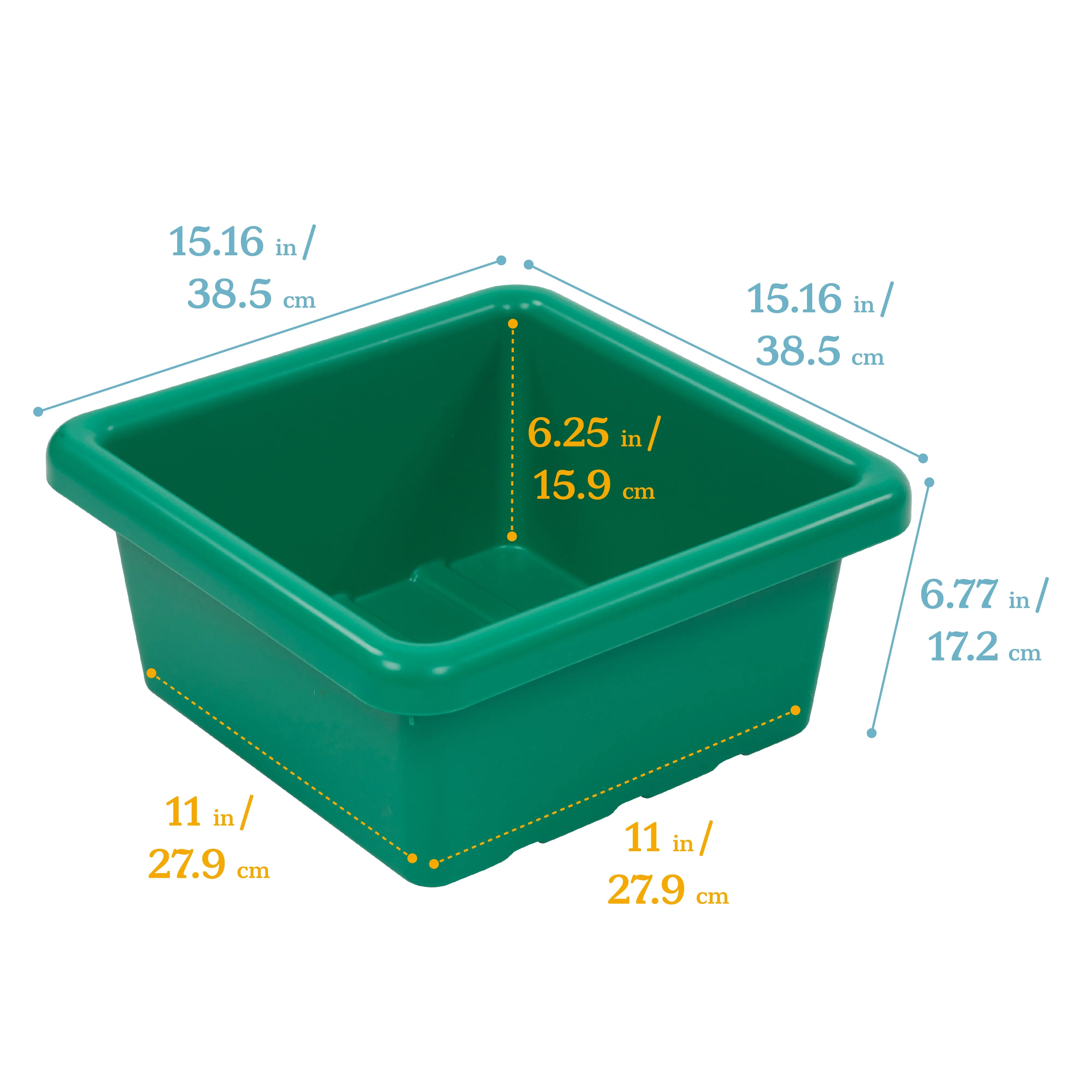 Square Bin with Lid, Storage Containers, 4-Pack