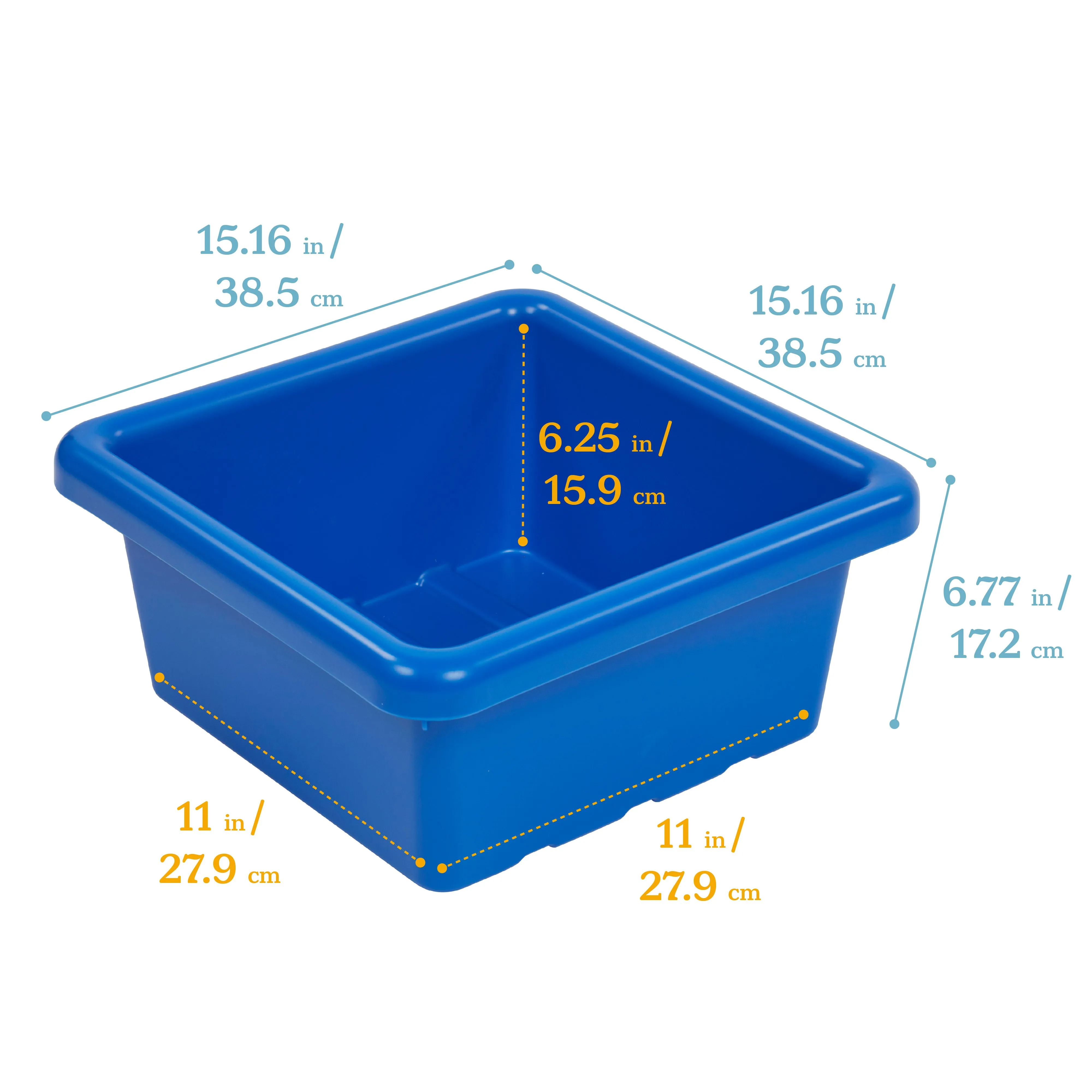 Square Bin with Lid, Storage Containers, 4-Pack