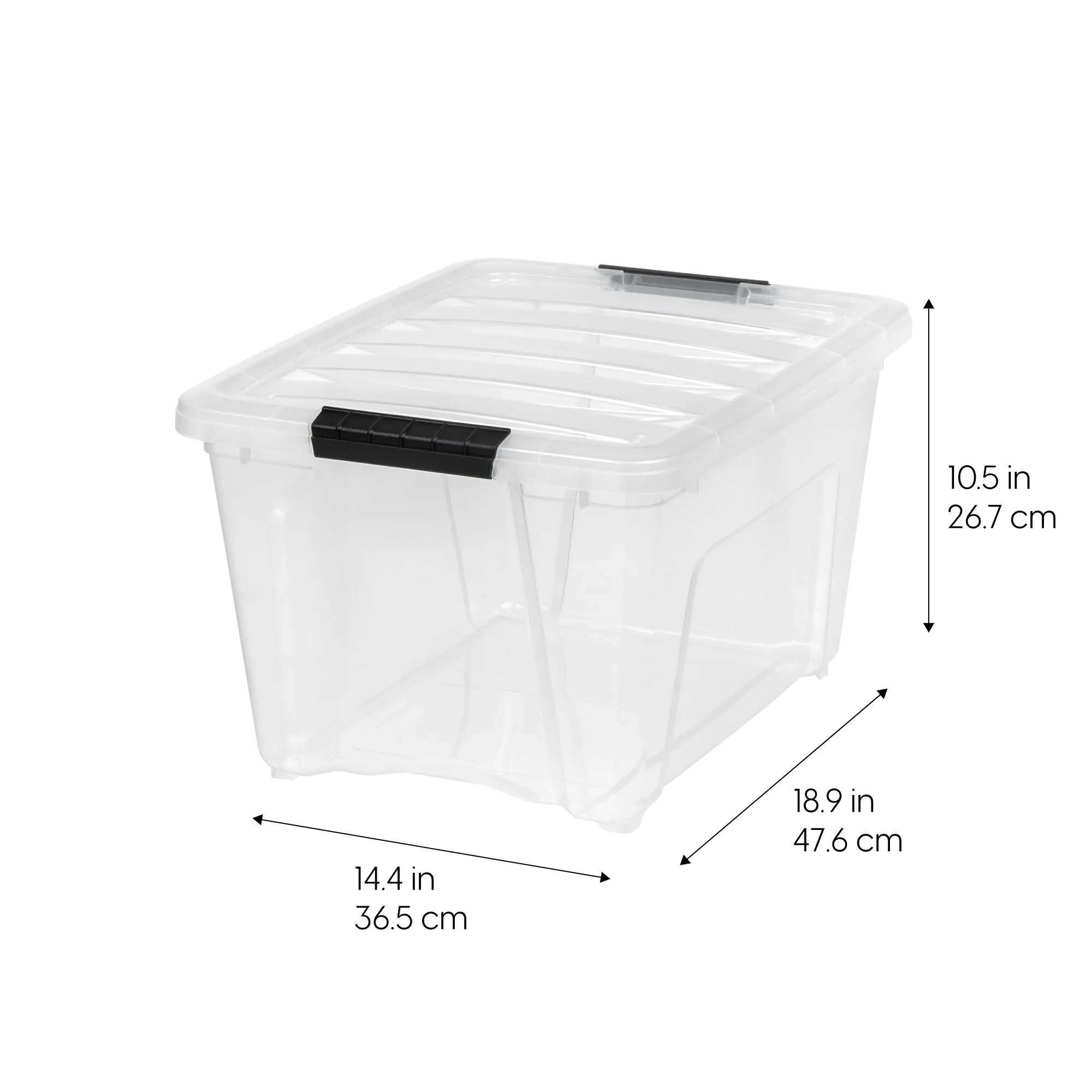 Stack & Pull™ Storage Box - 32 QT Clear 4 Pack