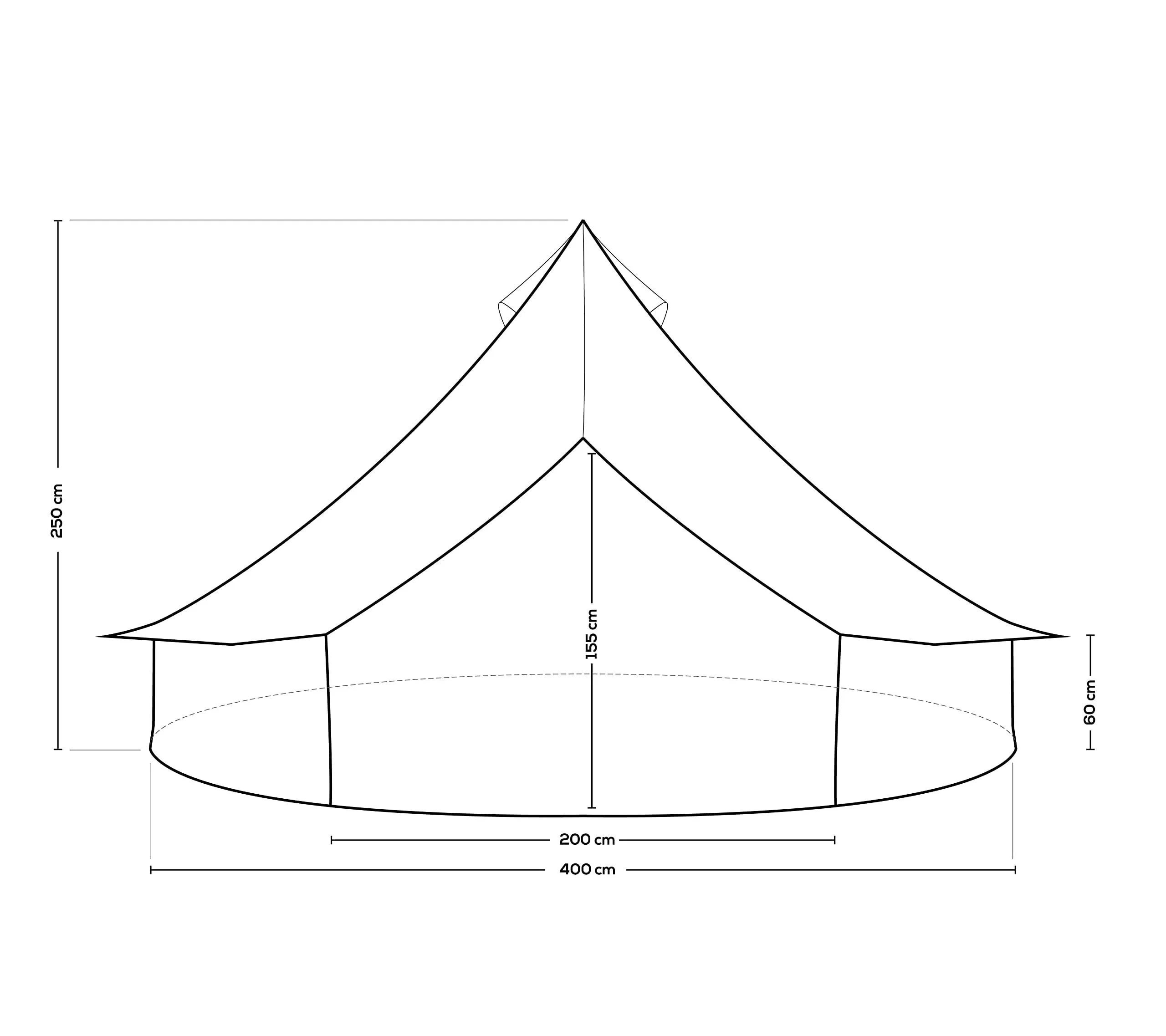 TENTECH CLOCHE PRO Canvas Bell Tent for Glamping.