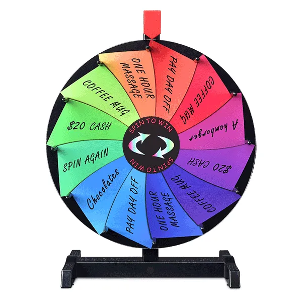 WinSpin 18" Prize Wheel Tabletop Custom Wheel 12-Slot