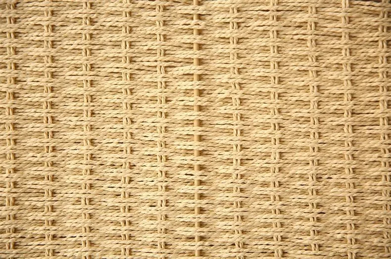 Woven Straw Storage Basket with Linen Lining, Storage Basket for Food, Rectangle Storage Basket for Kitchen