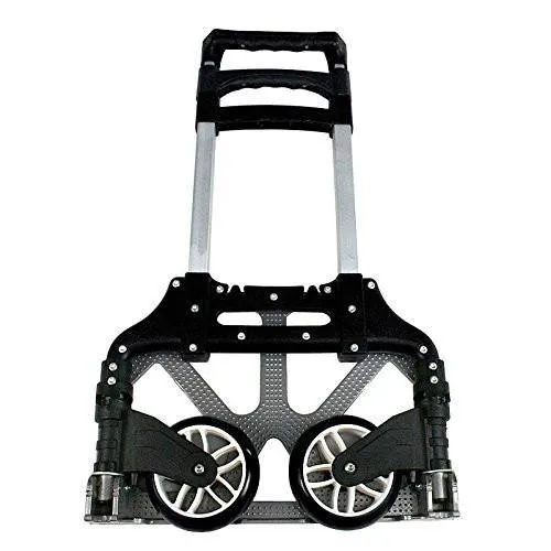 ZENY™ 170 lbs BLACK Folding Dolly Push Truck Hand Collapsible Trolley Luggage Cart