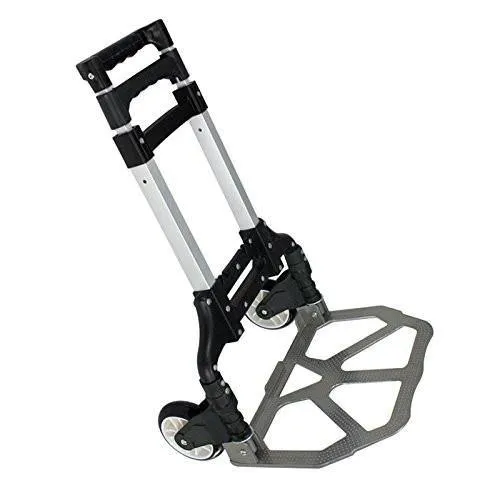 ZENY™ 170 lbs BLACK Folding Dolly Push Truck Hand Collapsible Trolley Luggage Cart