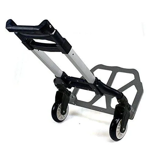 ZENY™ 170 lbs BLACK Folding Dolly Push Truck Hand Collapsible Trolley Luggage Cart